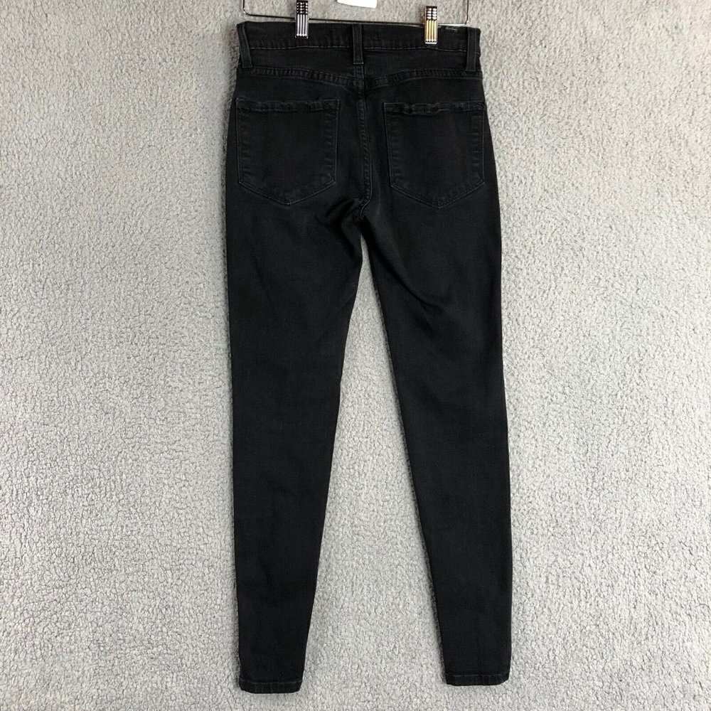 KanCan Distressed Destructed Mid-Rise Ankle Black Skinny Stretch‎ Jeans Size 26 - Picture 2 of 10